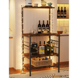 Behost Kitchen Baker's Rack Storage Shelf Microwave Cart Oven Stand Coffee Bar,Rustic Brown