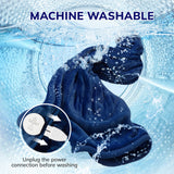 62*84“ Electric Heated Blanket Twin Keenstone Machine Washable Fast Heated Flannel Blanket Twin Size, Blue