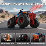 Vecukty RC Monster Truck，Waterproof Amphibious Remote Control Car With Lights & Sprays，2.4GHz All Terrain Off-Road Pickup Truck，Christmas Birthday Gift Toys for Boys and Girls Kids 4-12
