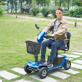 SACVON 4 Wheel Mobility Scooter with Cup Holder,Foldable Mobility Scooter for Adults Electric Scooter with Longest Range,Heavy-Duty