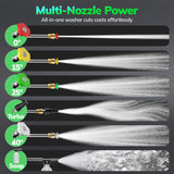 VECUKTY Electric Pressure Washer,4000 PSI Max 2.8 GPM Power Washer with 35FT Cord,20FT Hose,5 Quick Nozzles,Foam Cannon for Car Garden Patio