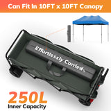 Vecukty 51.2" Large Collapsible Folding Wagon Cart, 560 lbs Load Capacity, Heavy-Duty Steel Frame & Oversized Wheels for Grocery Shopping, Camping, Sports, Moving – Black