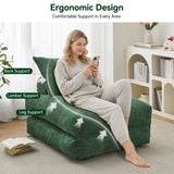 BEHOST 86" Large Futon Sofa Bed for Adults, 3-in-1 Convertible Folding Chair Bed Sleeper Chair, Green