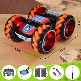 Remote Control Truck, Keenstone 1:10 Giant Wheel Remote Control Toy Car with High-Speed Climbing and Colorful Gradient Lights with Music,Orange