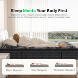 Behost 10 Inch Queen Mattress in a Box, CertiPUR-US Memory Foam & Pocket Spings Medium Firm Hybrid Bed Mattress for Sleep