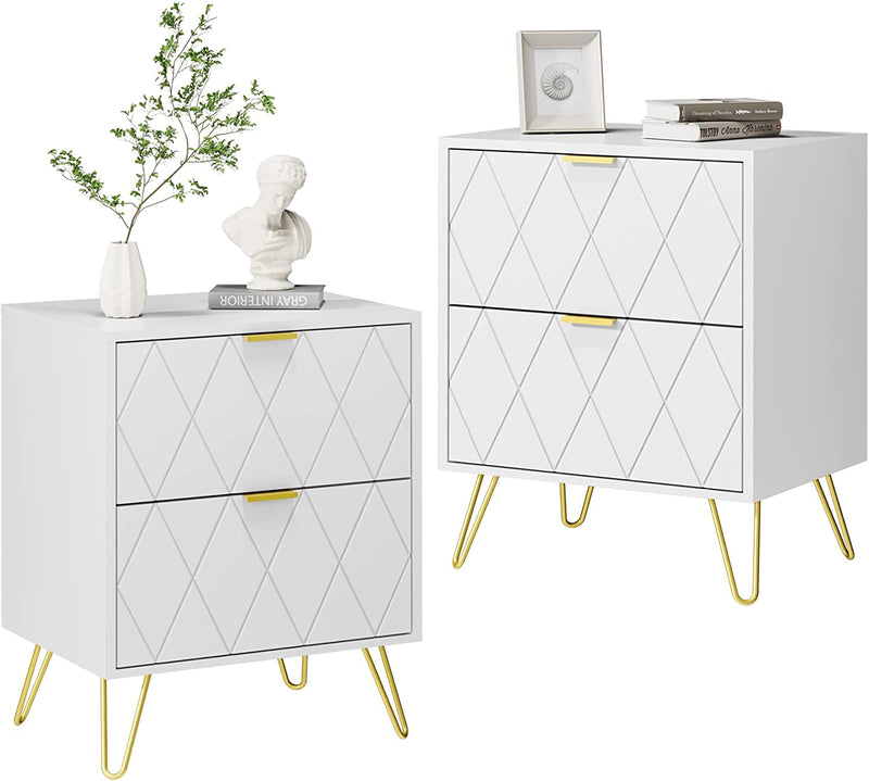 modern nightstand white