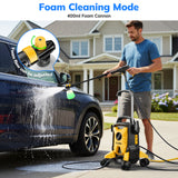 TCISA Electric Pressure Washer,4000 PSI Max 2.8 GPM Power Washer with 35FT Cord,20FT Hose,Adjustable Nozzle 0-120°,Foam Cannon for Car Garden Patio
