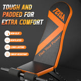 Weight Bench, TCISA Adjustable Weight Bench, Strength Training Benches For Full Body Workout & Home Gym with Resistance Bands