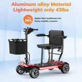 SACVON Ultra Lightweight Mobility Scooter for Seniors,43Lbs Aluminum Electric Wheelchair,Lithium Battery,Suitable for Travel