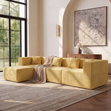 BEHOST 102.5" L Shaped Modular Sectional Sofa with Extra Deep Seats, Cloud Couch for Small Living Room,Teddy Yellow