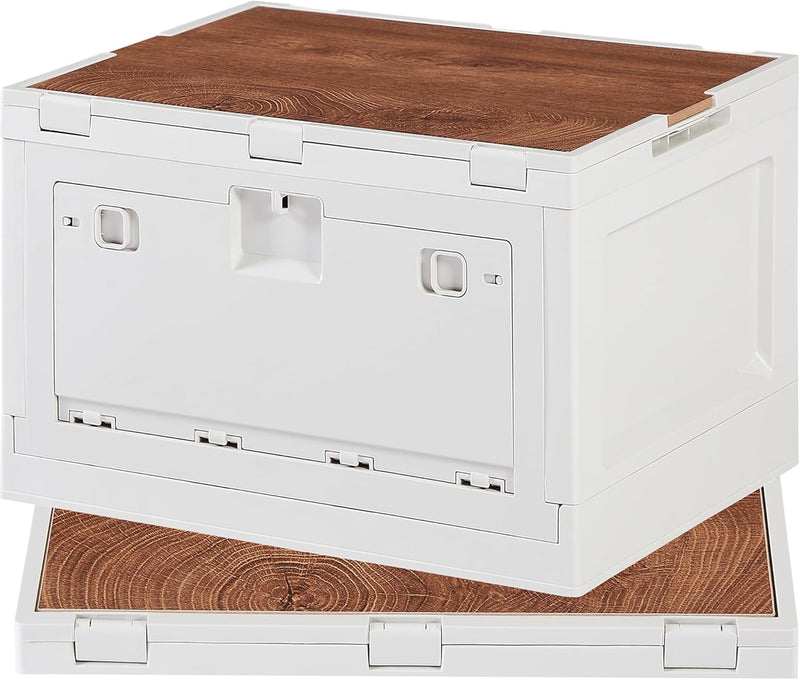 Collapsible Storage Bins with Lids, 55 Qt Large Foldable Plastic Box with Handles,1