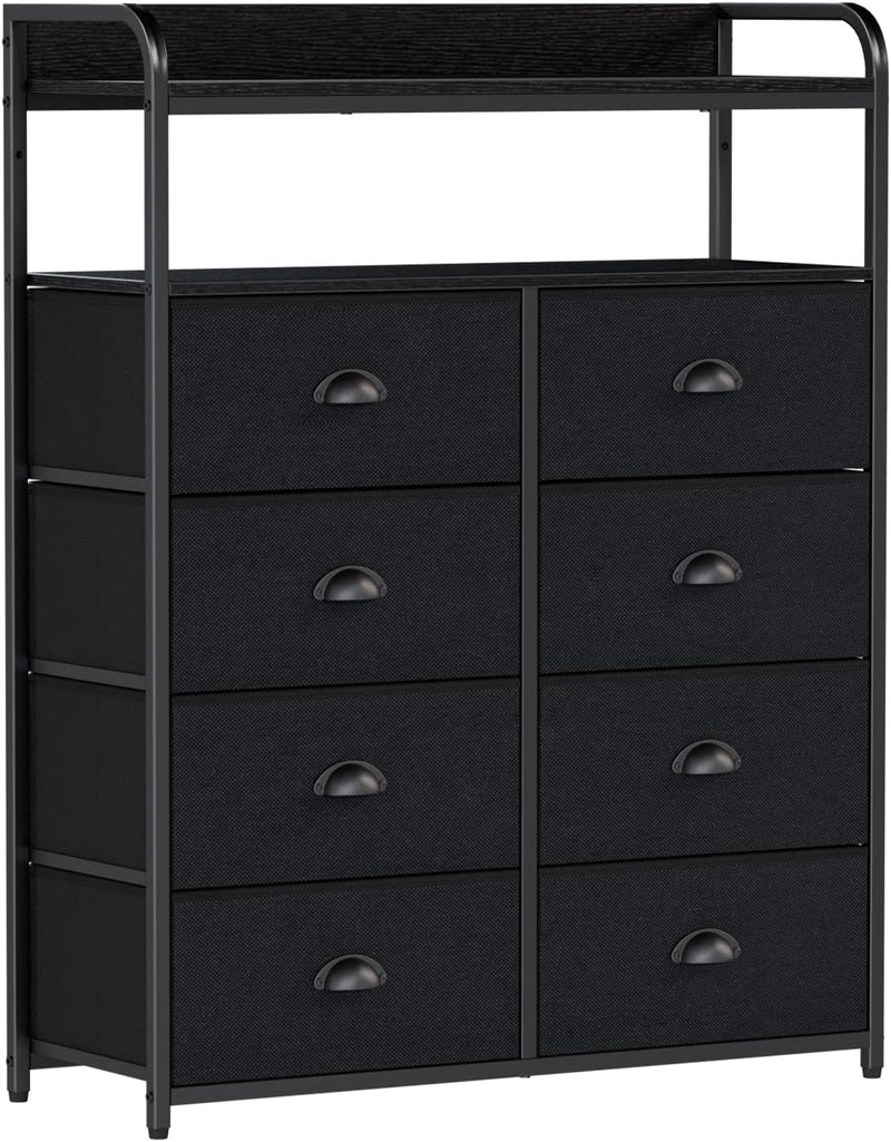 MONVANE 11 Drawer Bedroom Dresser, Black