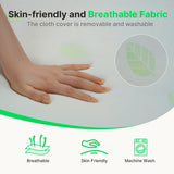 BEHOST 3 inch Tri Folding Memory Foam Mattress, Eco-Friendly Fire-Retardant & Portable Guest Bed, Full Size