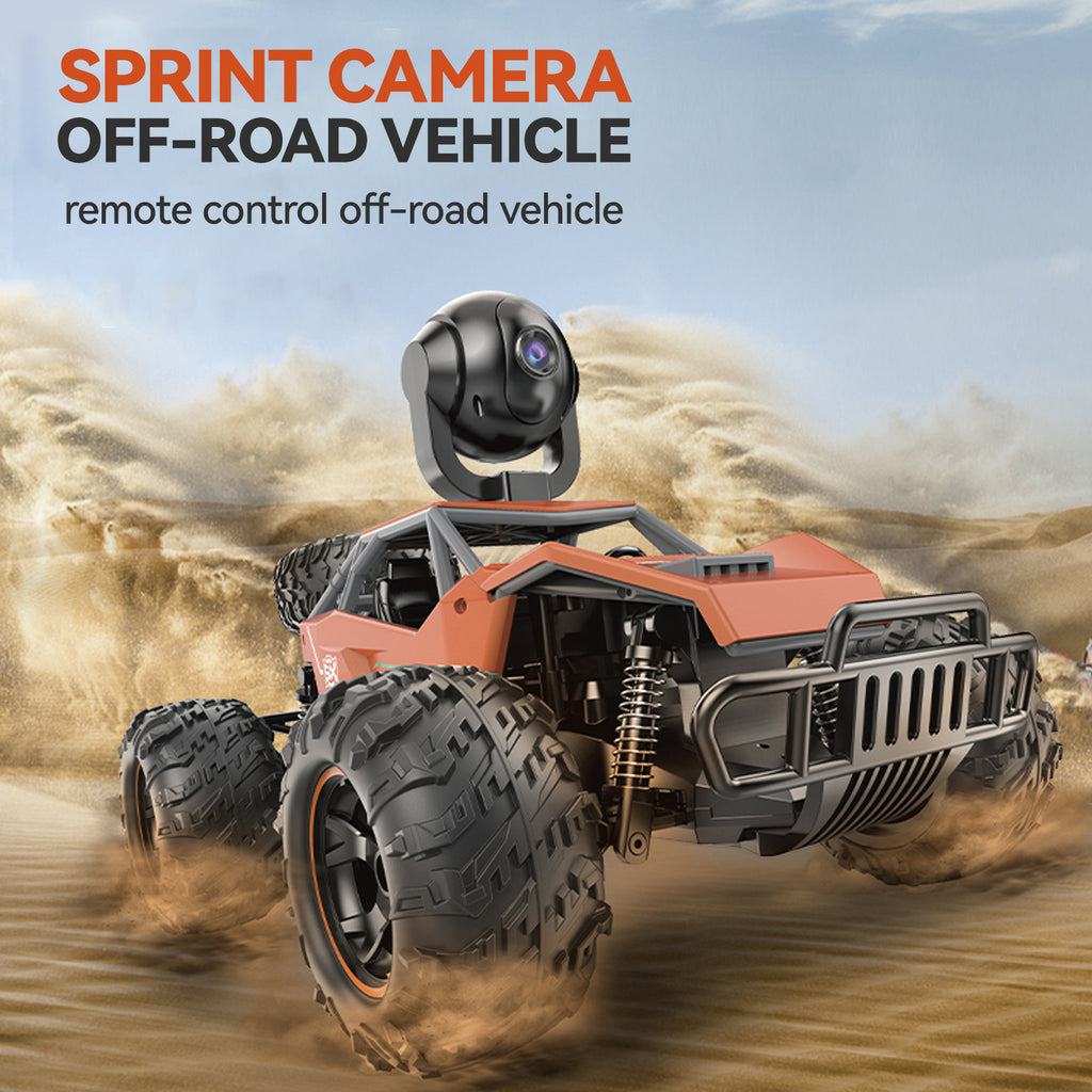 RC Car with 5G HD 1080P FPV Camera, 2.4Ghz Remote Control Car, 1:16 Scale High Speed Electric Carrier Vehicle Monster Trucks for Kids Adults,Orange