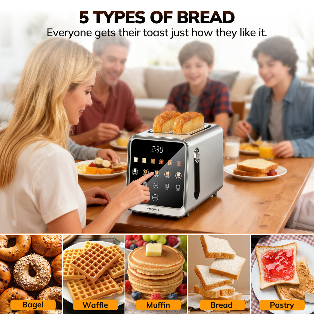 Essential Toaster 2-Slice Toaster with Extra Wide Slot,Toaster for Home Essential with B ...