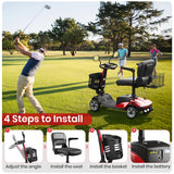 SACVON Upgrade 4 Wheel Mobility Scooter for Seniors, Foldable Powered Mobile Wheelchair for Adult 330lbs