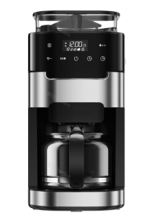 Smart WiFi Coffee Machine with Grinder, 1.5L Tank, 220g Bean Hopper, Touchscreen, Water & Cup Sensors, Keep Warm Function