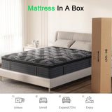 10-Inch Full Mattress, Hybrid Mattress Pressure Relief & Motion Isolation, Memory Foam Mattress in a Box