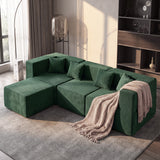 BEHOST 102.5" L Shaped Modular Sectional Sofa with Extra Deep Seats, Cloud Couch for Small Living Room,Teddy Green