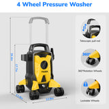 TCISA Electric Pressure Washer,4000 PSI Max 2.8 GPM Power Washer with 35FT Cord,20FT Hose,Adjustable Nozzle 0-120°,Foam Cannon for Car Garden Patio