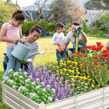VECUKTY 15x3x1 ft Raised Garden Beds Outdoor, 6×3×1 ft (2 Pack) Planter Raised Bed for Gardening, Vegetables, Flowers ,Large Metal Garden Box