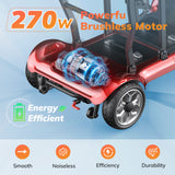SACVON Ultra Lightweight Mobility Scooter for Seniors,43Lbs Aluminum Electric Wheelchair,Lithium Battery,Suitable for Travel