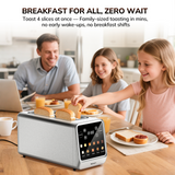 4 Slice Toaster, Bread Toaster for Kitchen Appliances with 6 Presets Memory Function