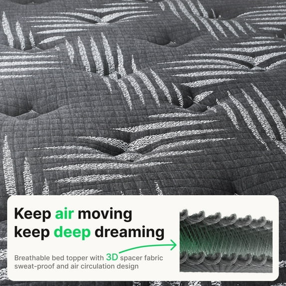 Behost 12 inch Full Size Mattress, Pocket Spring Memory Foam Full Mattress in a Box