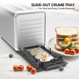 4 Slice Toaster, Bread Toaster for Kitchen Appliances with 6 Presets Memory Function