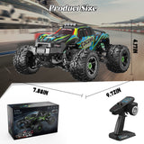 Vecukty 1:16 Scale High Speed Remote Control Car，40 KPH High Speed，All Terrain 4WD Off-Road Truck with 2.4 GHz Remote Control & 2 Batteries ，Gift for Adults Boys，Green