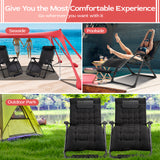 Zero Gravity Chair ,Oversized XXL Ergonomic Patio Recliner Folding Reclining Chair for Indoor and Outdoor,Black