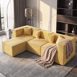 BEHOST 102.5" L Shaped Modular Sectional Sofa with Extra Deep Seats, Cloud Couch for Small Living Room,Teddy Yellow