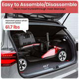 SACVON Upgrade 4 Wheel Mobility Scooter for Seniors, Foldable Powered Mobile Wheelchair for Adult 330lbs