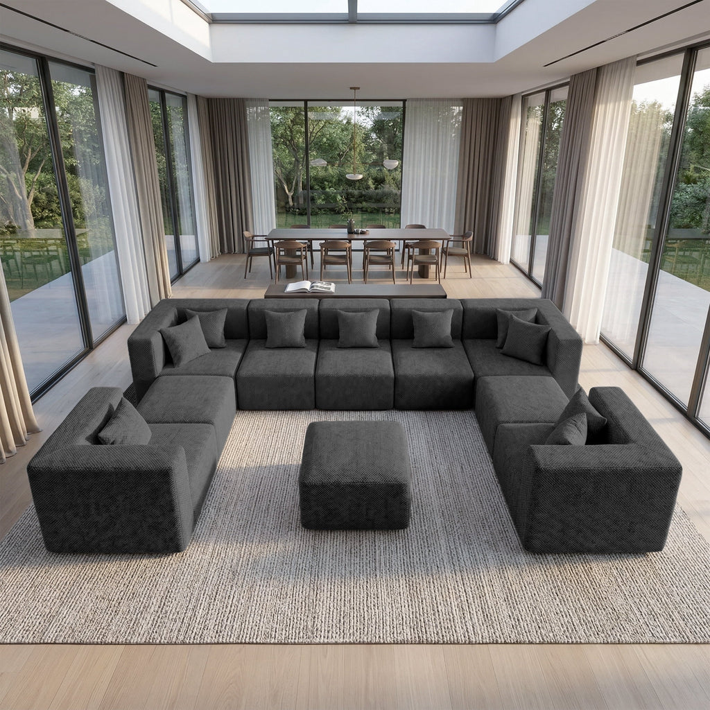 BEHOST 10 Modules Oversized Modular Sectional Sofa Set for Living Room ...