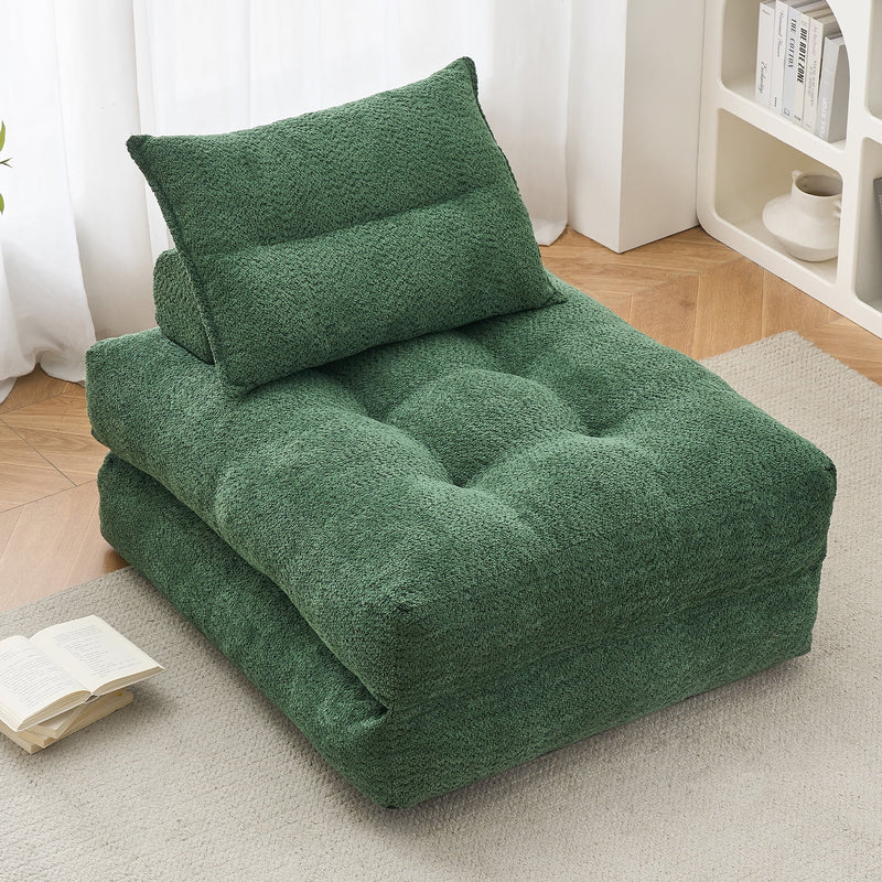 BEHOST 3-in-1 Convertible Folding Futon Sofa Bed for Adults, Green