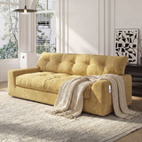 BEHOST 55" Loveseat Couch with Extra Deep Seats，Chenille 2-Seater Sofa with Side Storage & 2 Pillows，Cloud Sofa for Living Room & Small Spaces，Ginger