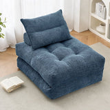 BEHOST 86" Large Futon Sofa Bed for Adults, 3-in-1 Convertible Folding Chair Bed Sleeper Chair, Navy