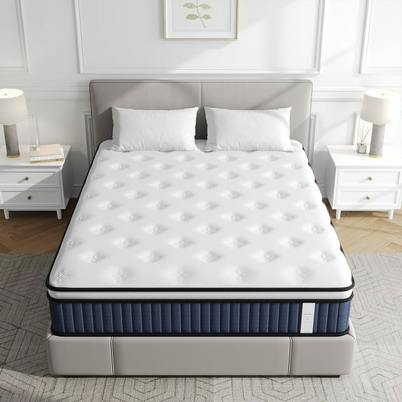 Behost 10 inch King Size Mattress, Foam and Spring Hybrid Mattress King in a Box, CertiPUR-US & Fire-Retardant