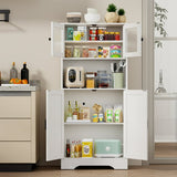 Behost Kitchen Pantry Cabinet with Doors, Storage Shelf for Home, White