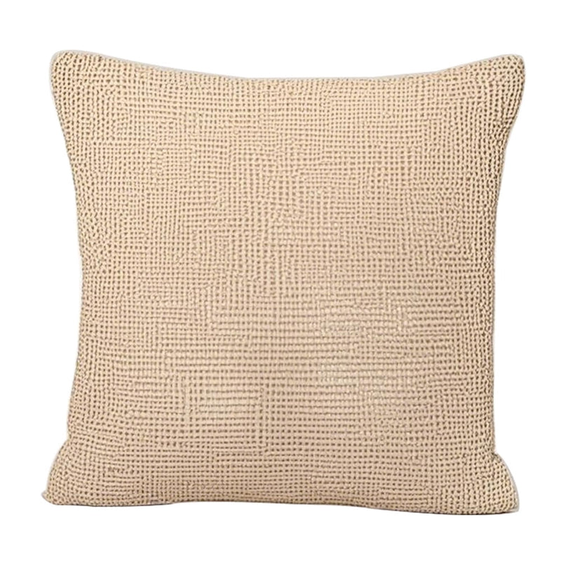 Beige Mesh Pattern Throw Pillow Set of 6, Soft Foam-Filled Design for Couch and Bedroom