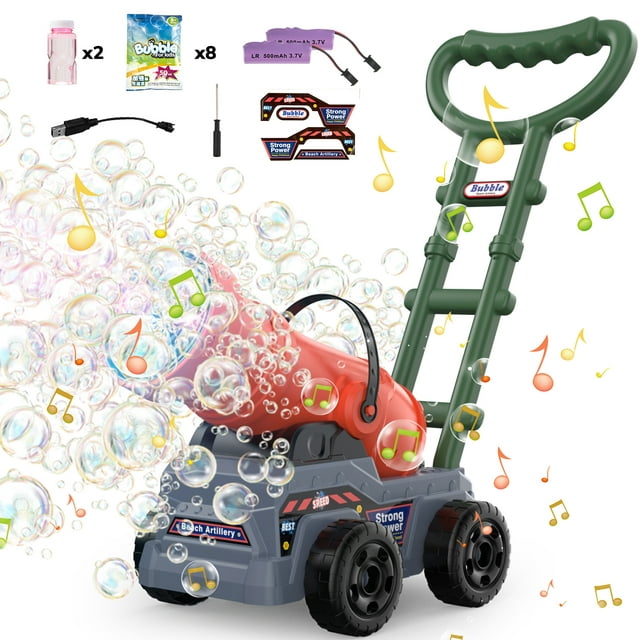 Bubble Machine with 520ML Bubble Solution and Music, Bubble Lawn