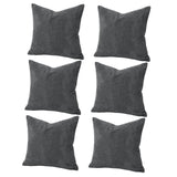 Gray Stripe Pattern Throw Pillow Set of 6, Soft Foam-Filled Design for Couch and Bedroom