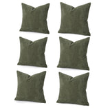 Green Stripe Pattern Throw Pillow Set of 6, Soft Foam-Filled Design for Couch and Bedroom