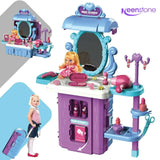 Keenstone Play Girls Beauty Salon Set for Kids, Kids Play air Stylist Toy, Simulation of Spray, 43Pcs Toy Kitchen Set for Toddlers Girls Boys Gift, Toy for little girl 1 2 3 4 Years Old