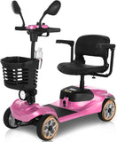 SACVON 4 Wheel Mobility Scooter with Cup Holder,Foldable Mobility Scooter for Adults Electric Scooter with Longest Range,Heavy-Duty