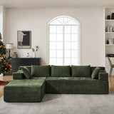 Behost 105" Modular Sectional Sofa for Living Room, Green