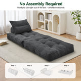 BEHOST 86" Large Adults Convertible Sofa Bed Couch with Anti-slip Bottom, Dark Gray