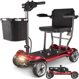 SACVON Ultra Lightweight Mobility Scooter for Seniors,43Lbs Aluminum Electric Wheelchair,Lithium Battery,Suitable for Travel