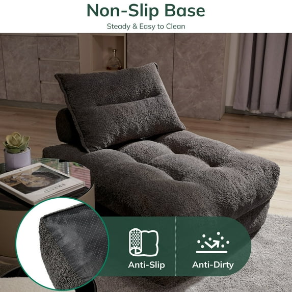 BEHOST 86" 4 Pack Large Futon Sofa Bed for Adults, 3-in-1 Convertible Folding Chair Bed Sleeper Chair, 2*Dark Gray & 2*Beige