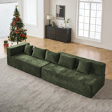 Behost 105" Modular Sectional Sofa for Living Room, Green